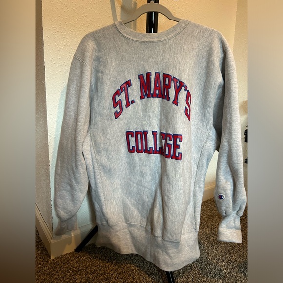 Vintage 90s Champion Reverse Weave Sanit Mary's College crewneck